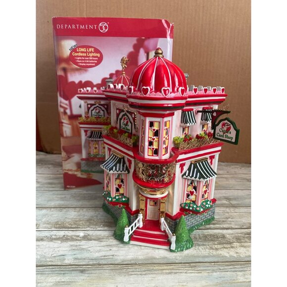 Department 56 Other - Dept 56 Cupid's Cardshop Ceramic Valentine's House in Box w/FLAWS
